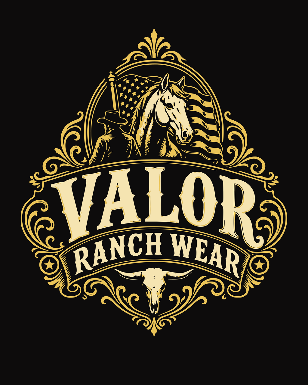 Valor Ranch Wear – Forged in the West Tee