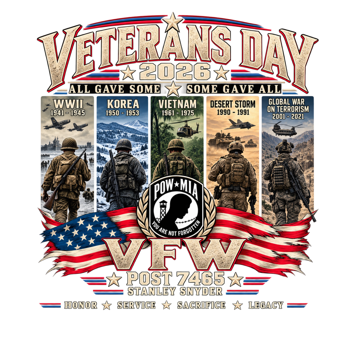 Title: Veterans Day 2026 — All Gave Some, Some Gave All t-shirt