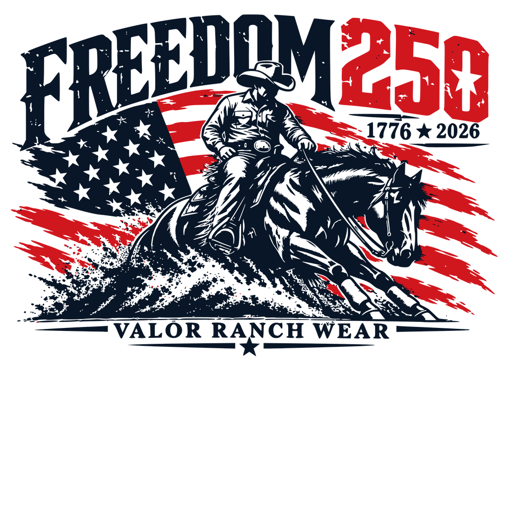 Freedom 250 Reining Horse – Forged in Freedom reining horse t-shirt