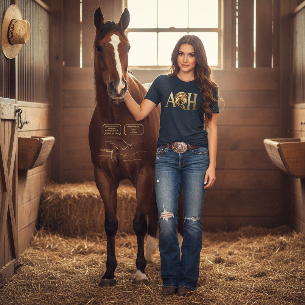 American Quarter Horse Anatomy Tee