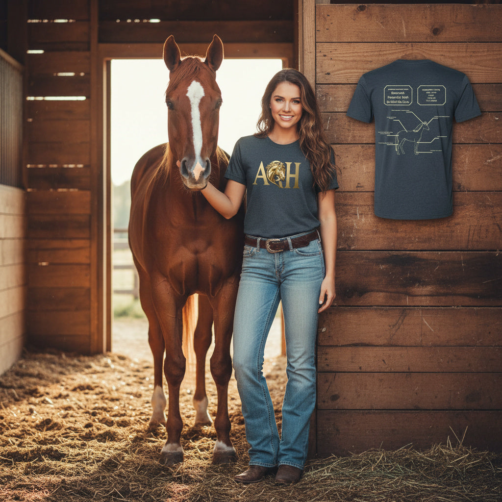 American Quarter Horse Anatomy Tee