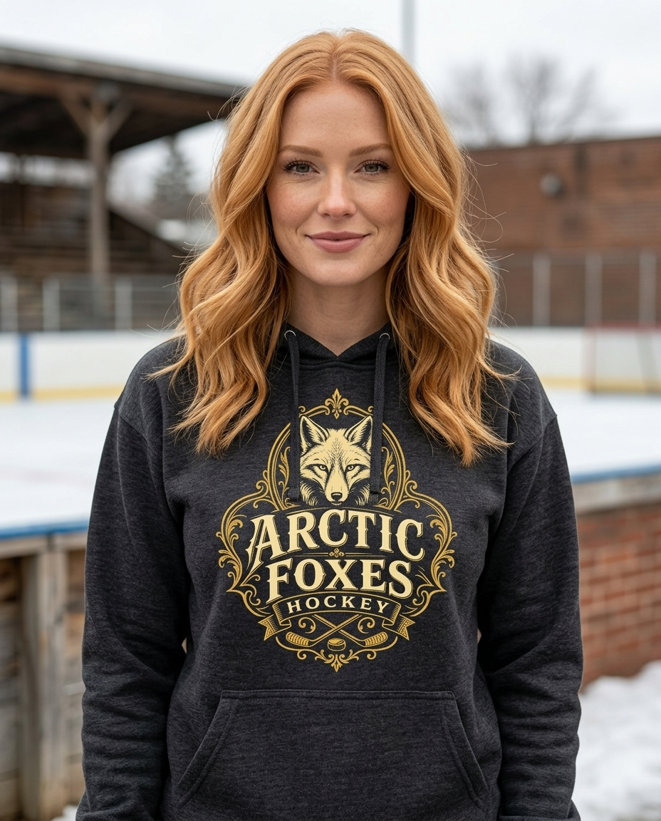 Arctic Foxes Hockey – Vintage Fox Collection womens hoodie
