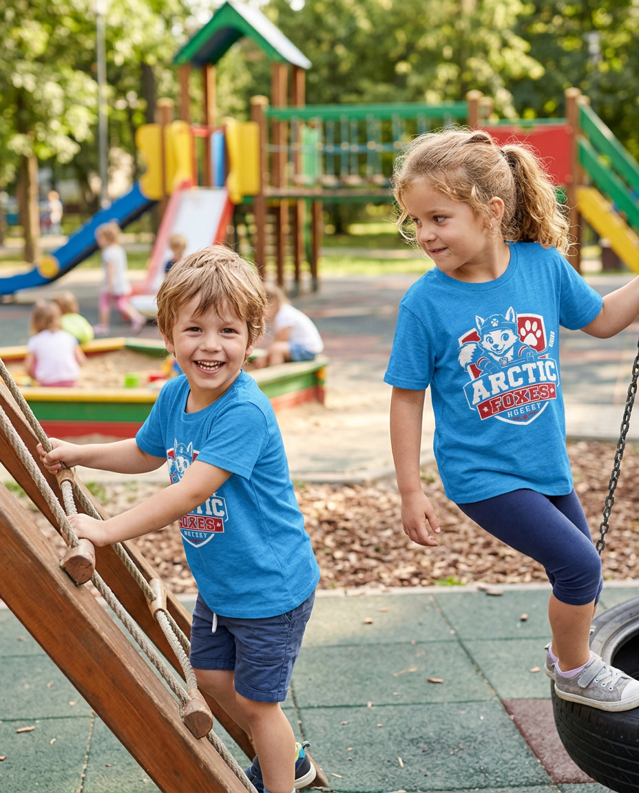 Arctic Foxes “Little Paws” Hockey Tee