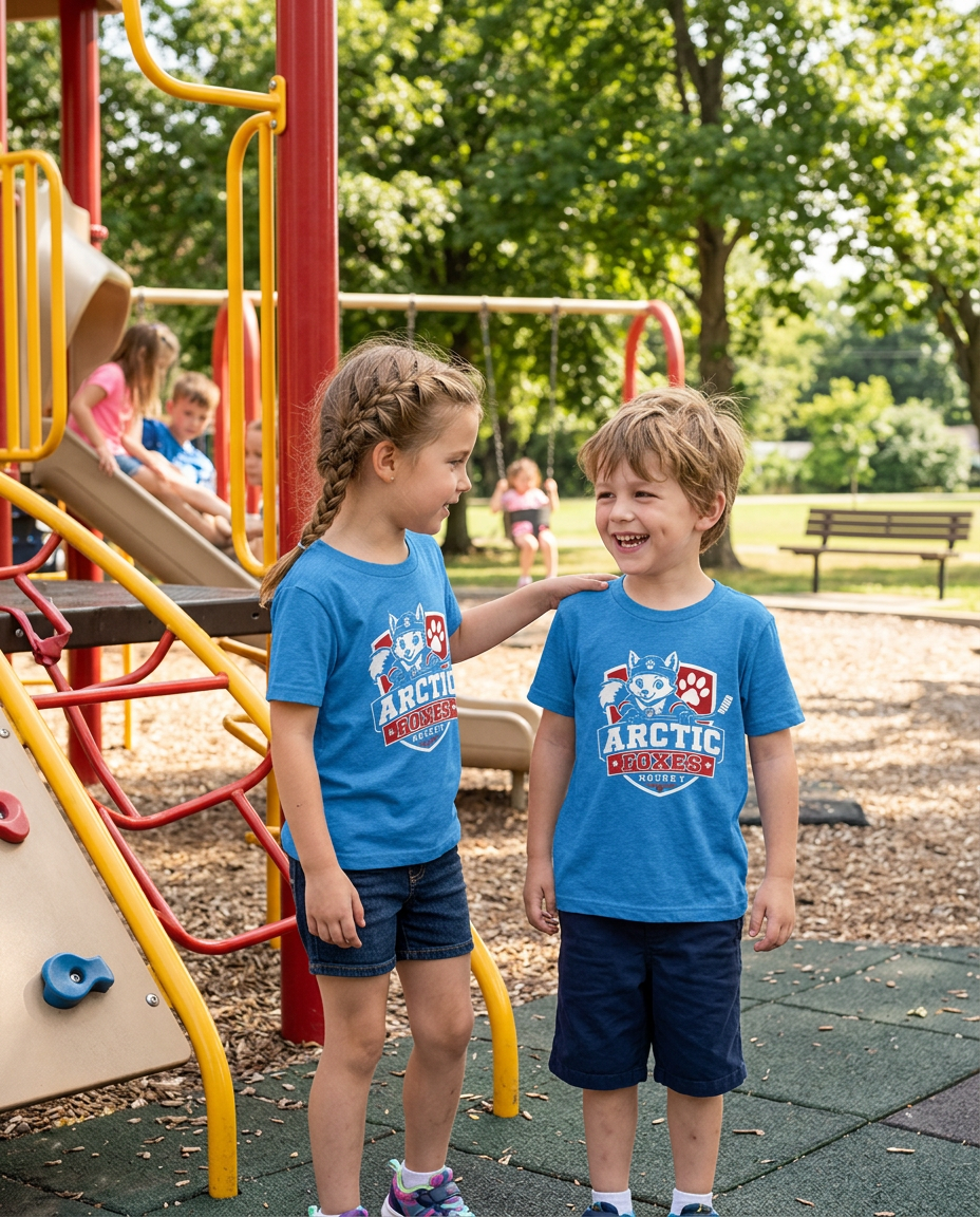 Arctic Foxes “Little Paws” Hockey Tee