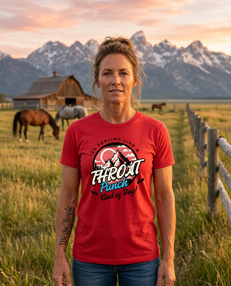It’s Feeling Like a Throat Punch Kind of Day – Funny Attitude T-Shirt