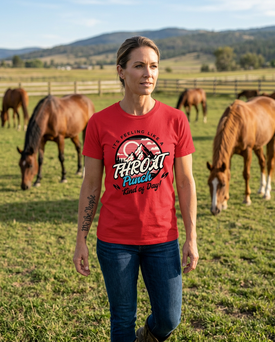 It’s Feeling Like a Throat Punch Kind of Day – Funny Attitude T-Shirt