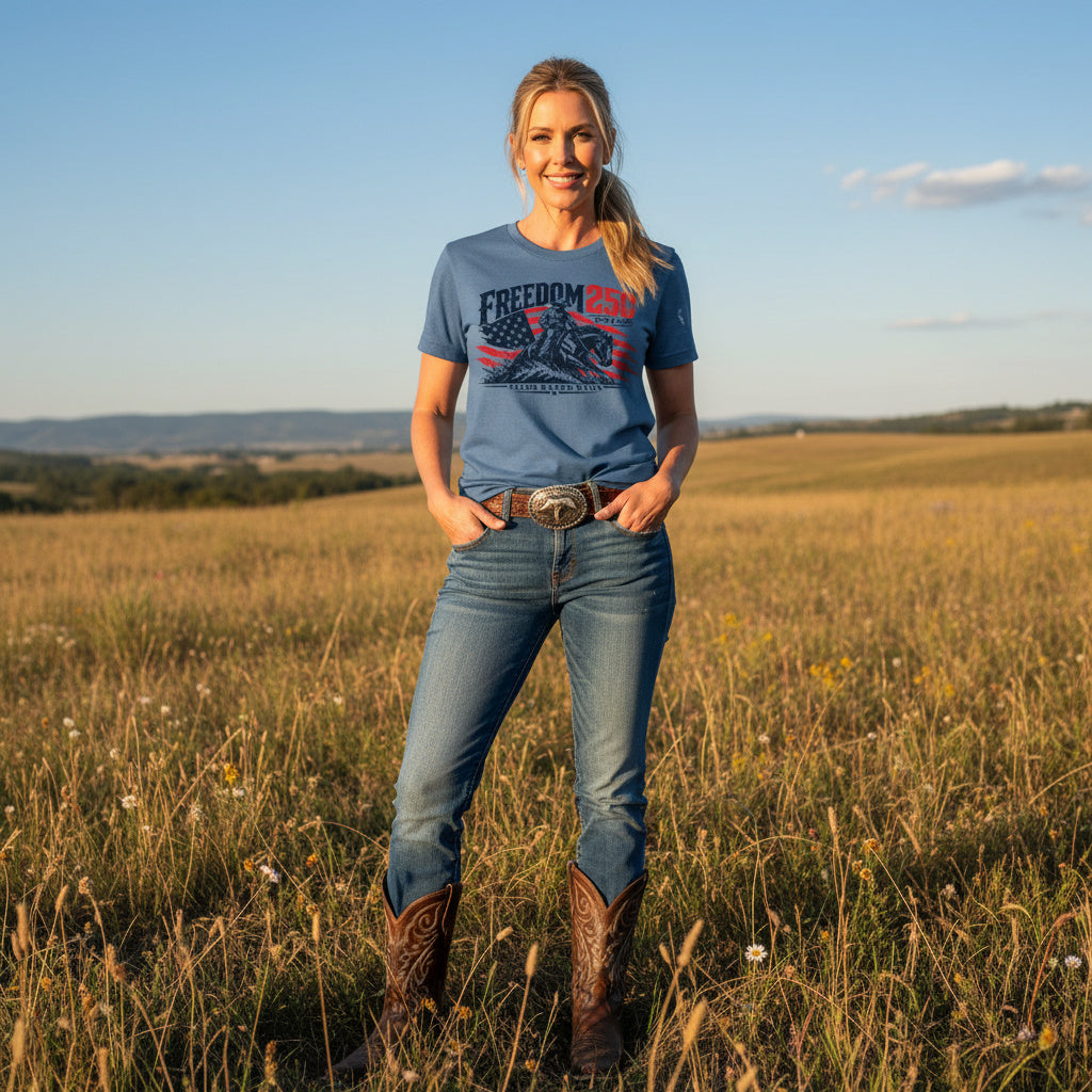 Freedom 250 Reining Horse – Forged in Freedom reining horse t-shirt