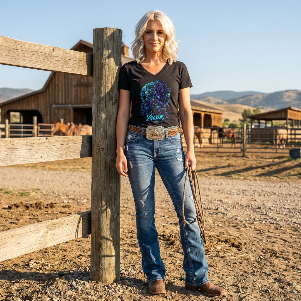 Majestic Friesian T‑shirt— Neon Valor