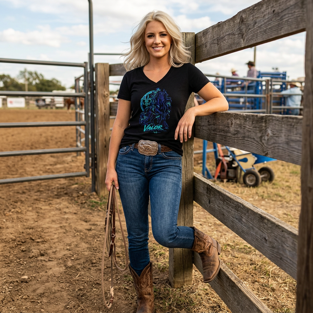 Majestic Friesian T‑shirt— Neon Valor