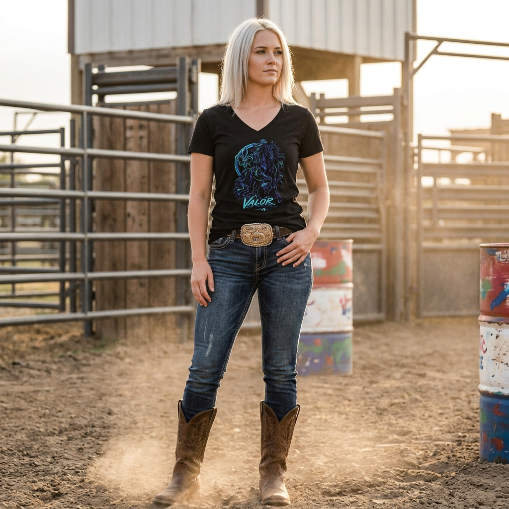 Majestic Friesian T‑shirt— Neon Valor
