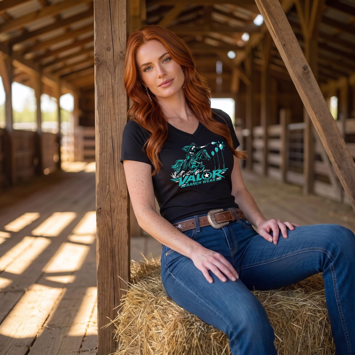 Neon Outlaw – Mounted Shooting 80s Retro T-shirt