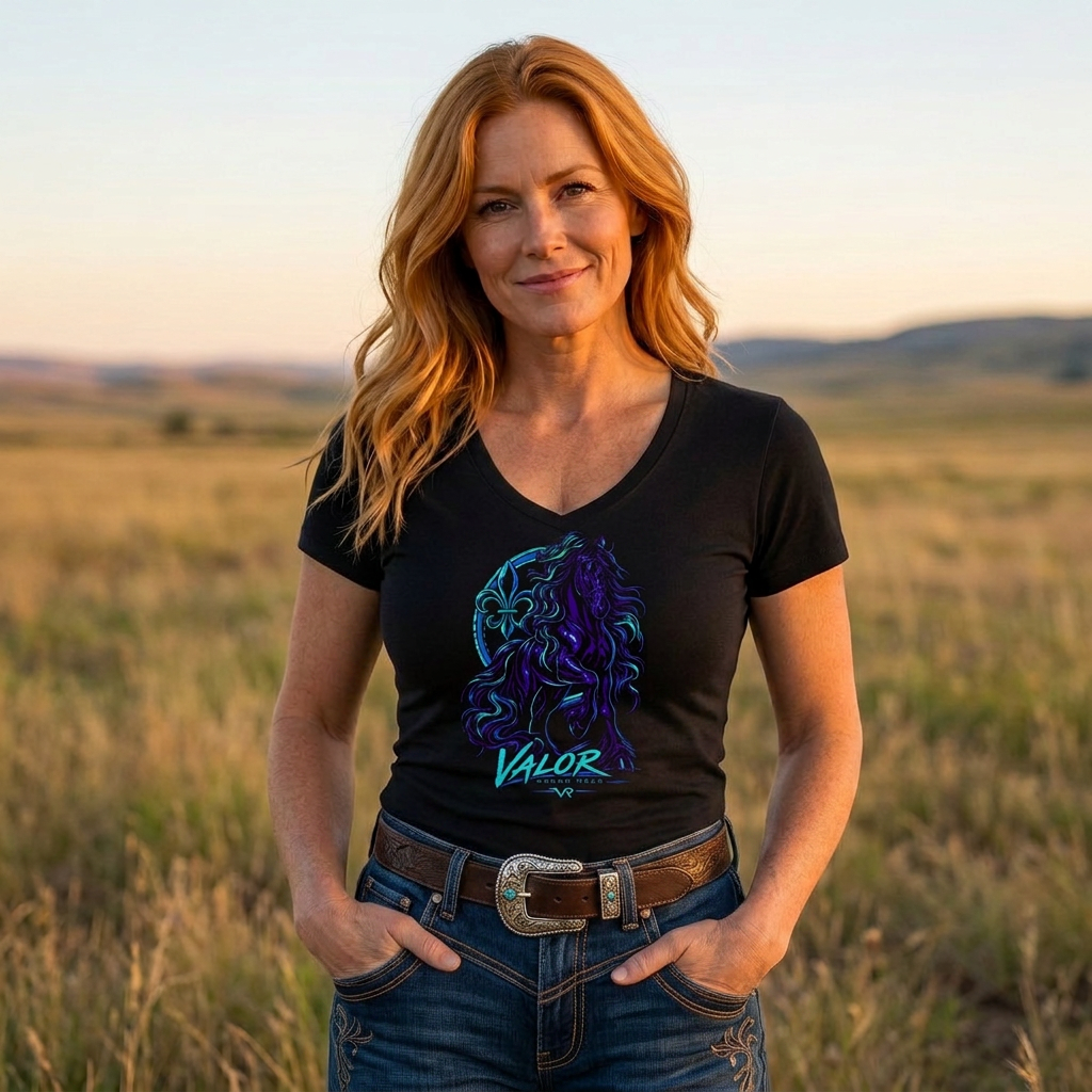 Majestic Friesian T‑shirt— Neon Valor