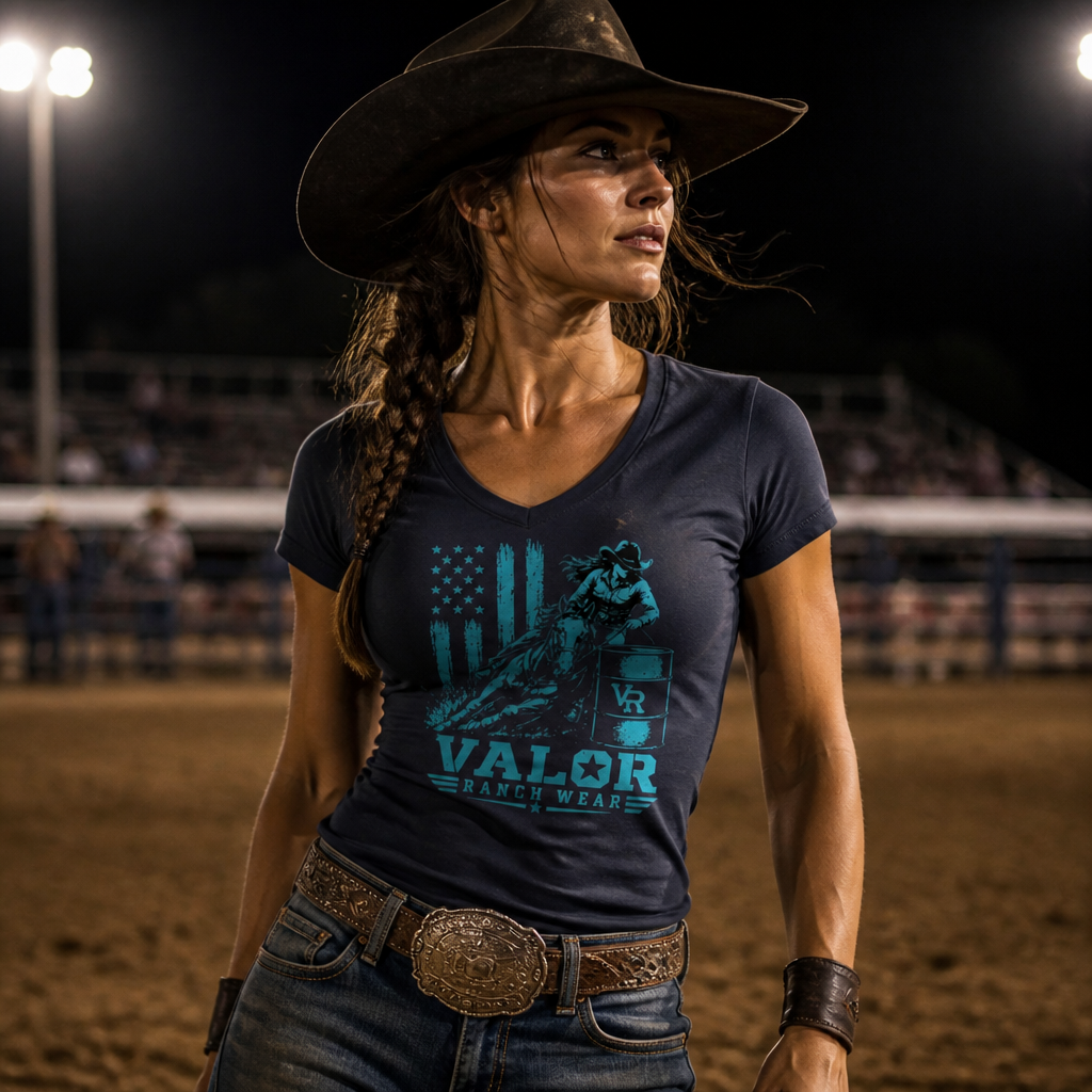 Turn With Valor – Barrel Racing Tee