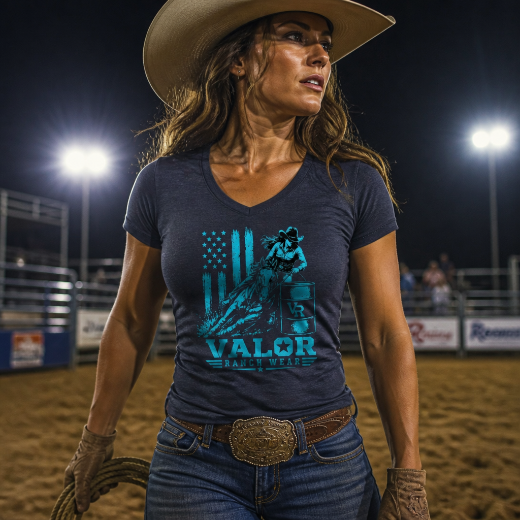Turn With Valor – Barrel Racing Tee