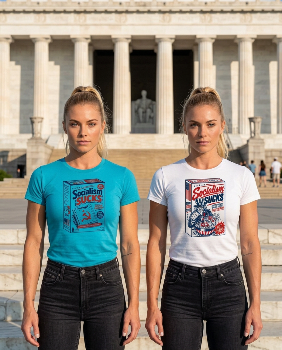 Socialism Sucks – Frosted With Broken Promises T‑shirt