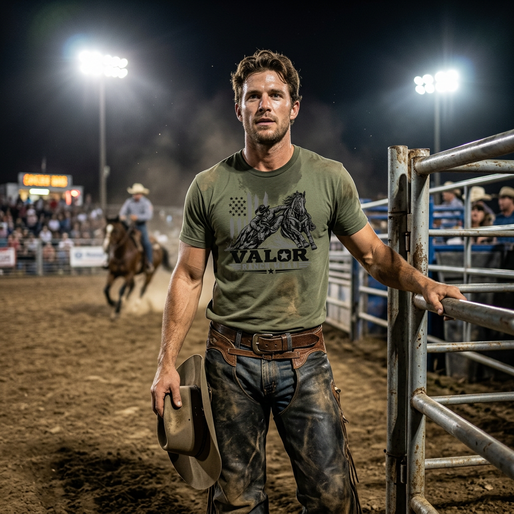 Take ’Em Down – Valor Ranch Steer Wrestling Tee