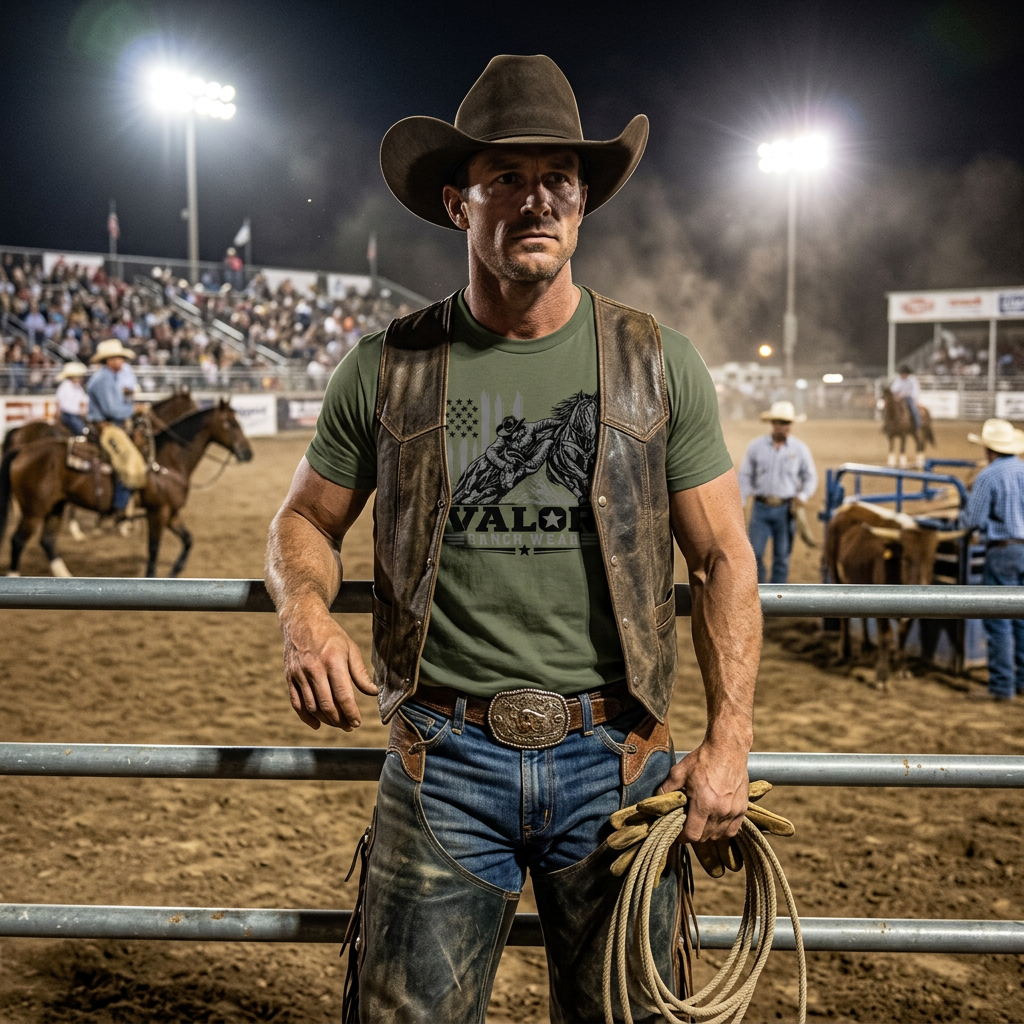 Take ’Em Down – Valor Ranch Steer Wrestling Tee