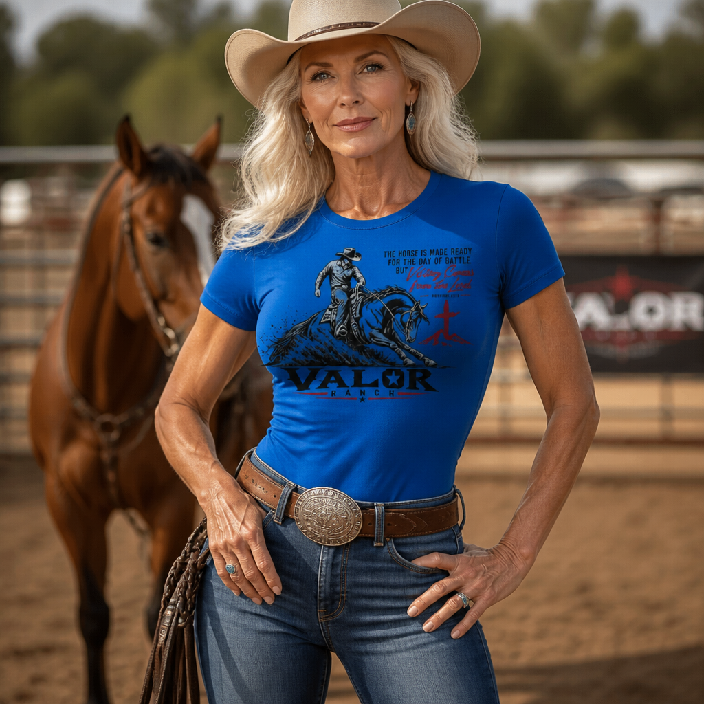 Made Ready for Battle – Valor Ranch Reining Tee
