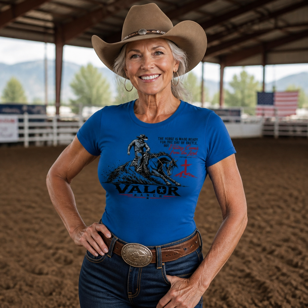 Made Ready for Battle – Valor Ranch Reining Tee