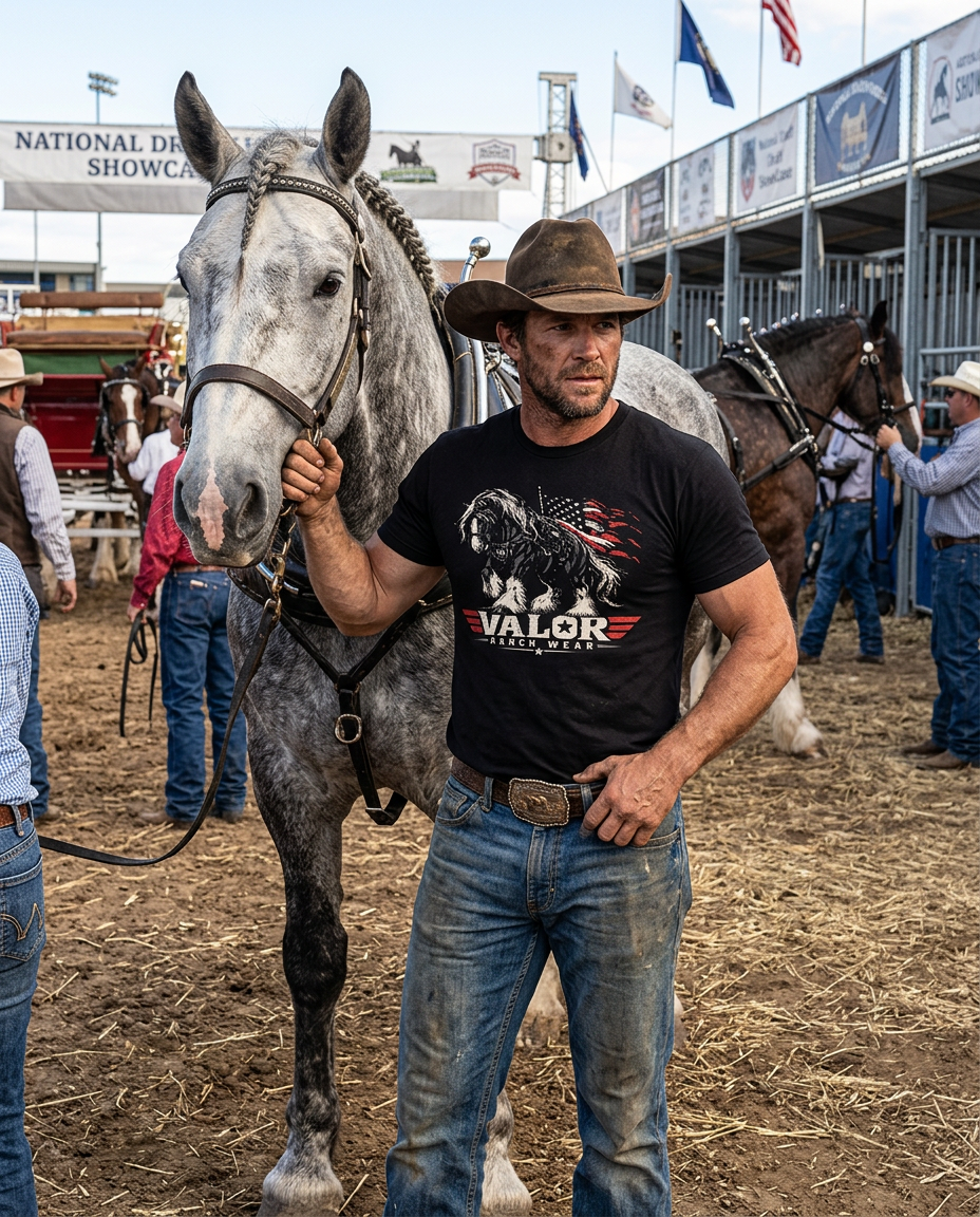 Built to Carry the Mission – Valor Ranch Shire Horse Tee