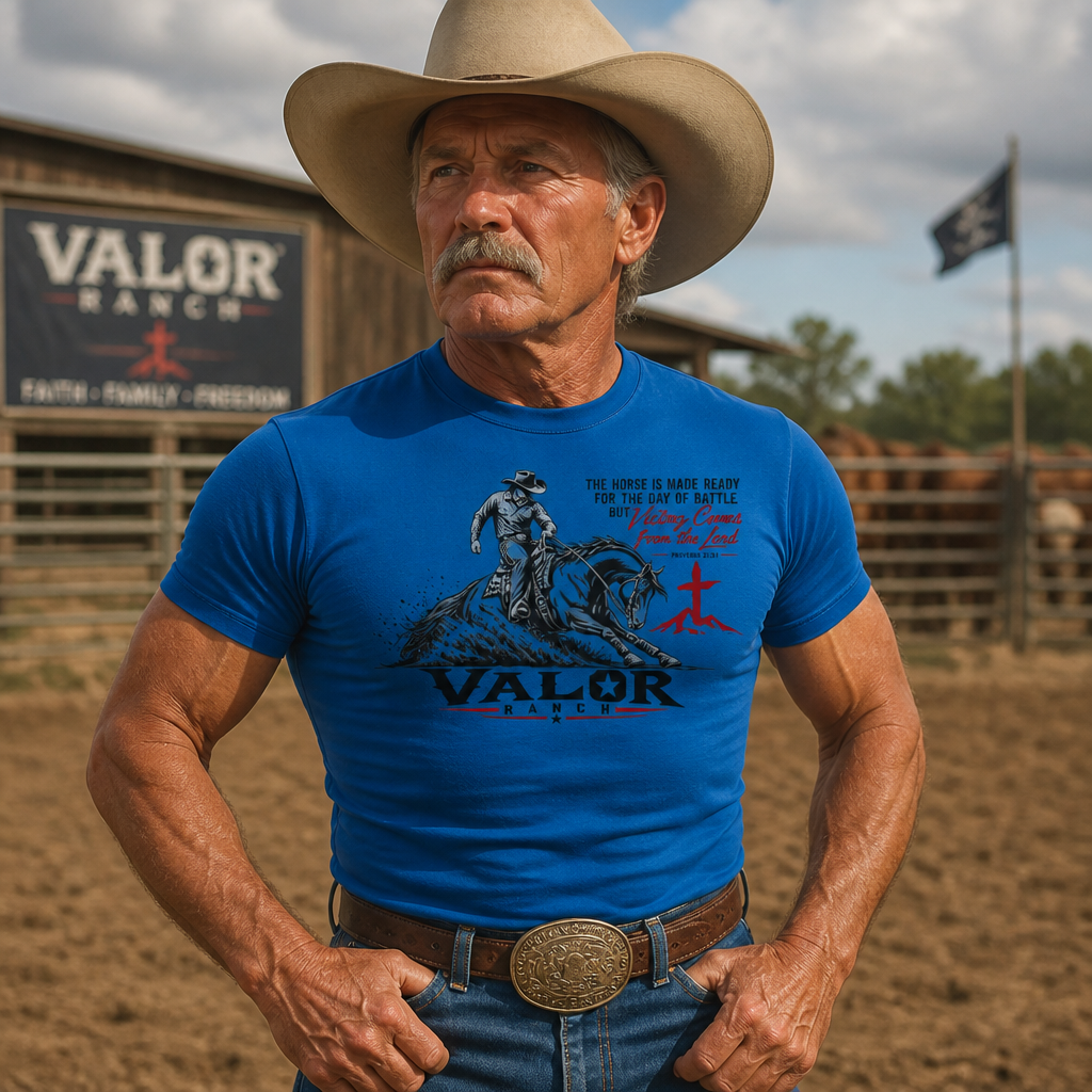 Made Ready for Battle – Valor Ranch Reining Tee