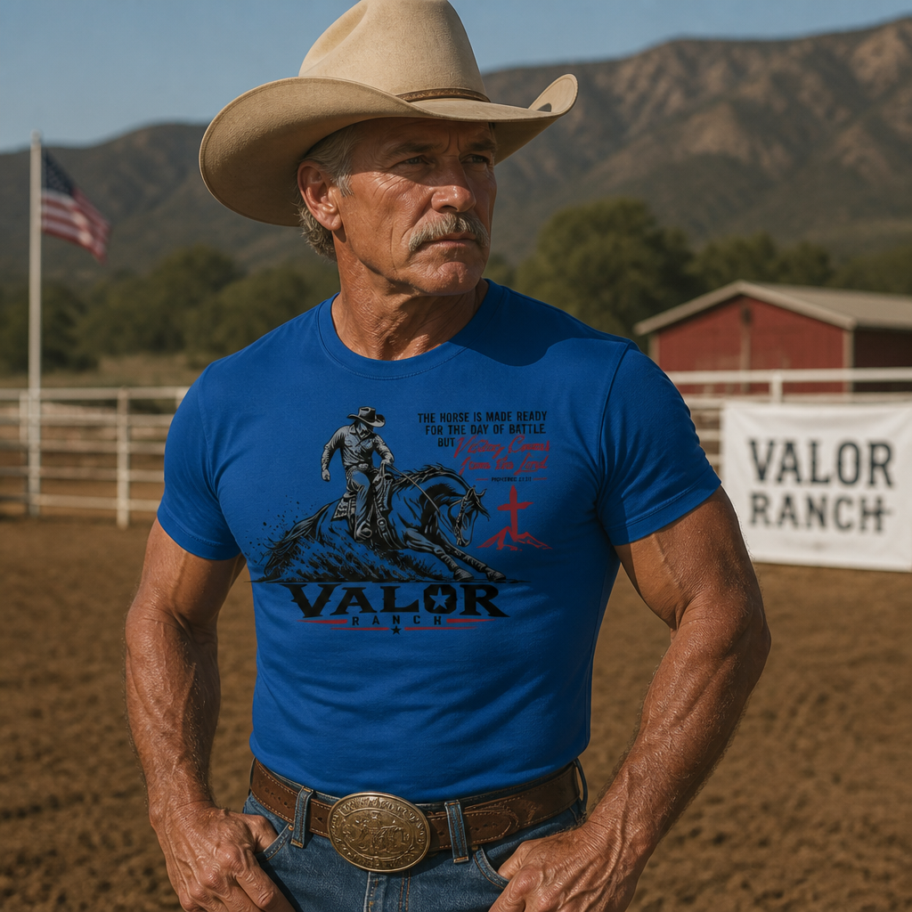 Made Ready for Battle – Valor Ranch Reining Tee