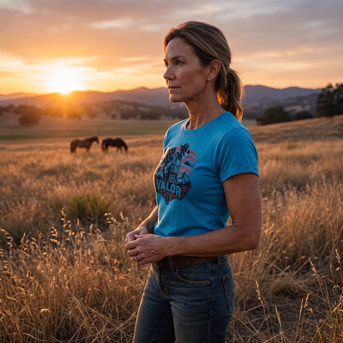 Valor Frontline Cowboy T‑shirt – American Warrior Collection