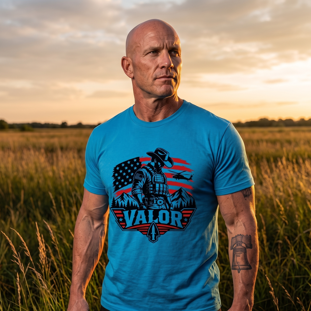 Valor Frontline Cowboy T‑shirt – American Warrior Collection