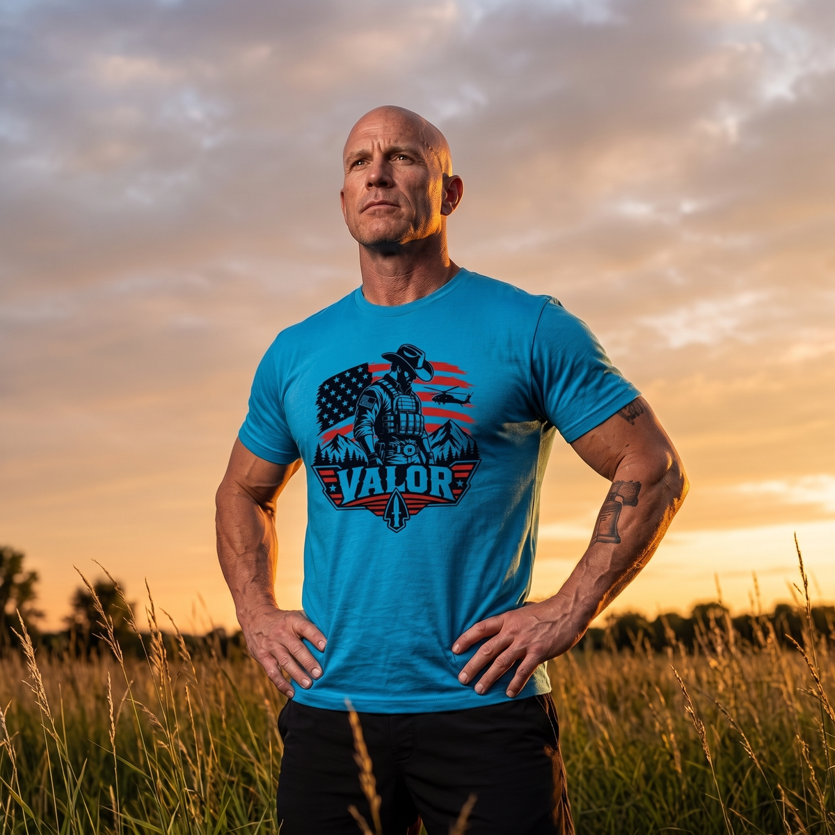 Valor Frontline Cowboy T‑shirt – American Warrior Collection