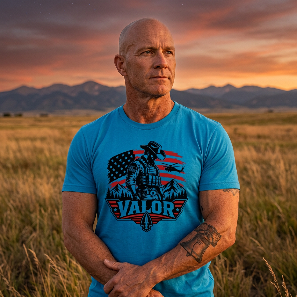 Valor Frontline Cowboy T‑shirt – American Warrior Collection