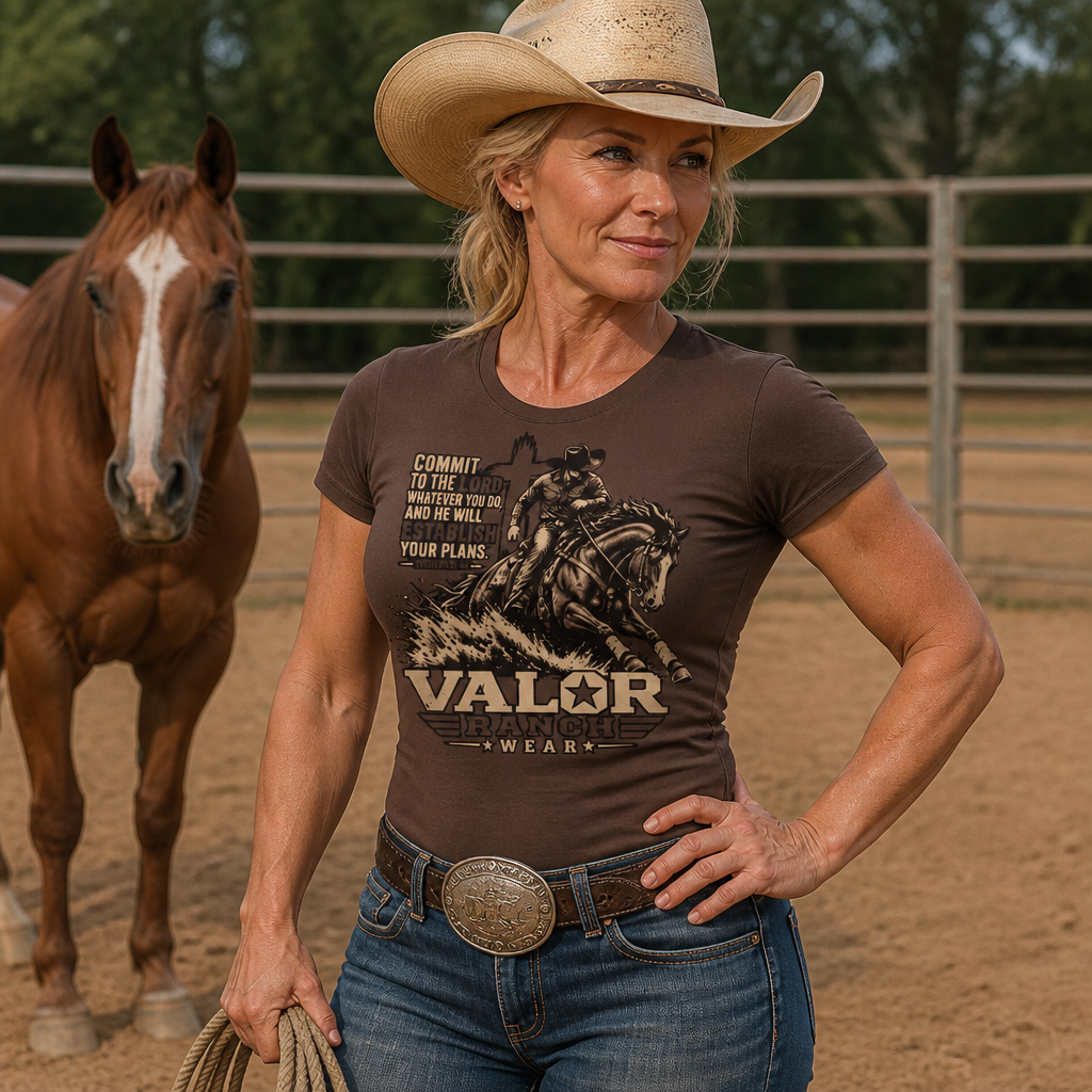 Victory Comes From the Lord – Valor Ranch Reining Tee