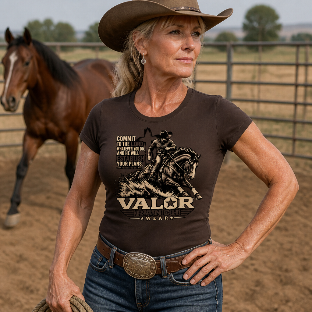 Victory Comes From the Lord – Valor Ranch Reining Tee