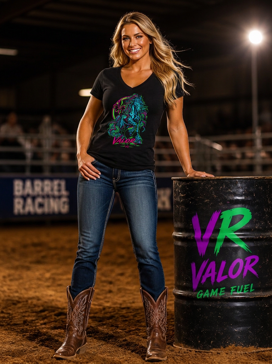 Majestic Friesian T‑shirt— Neon Valor