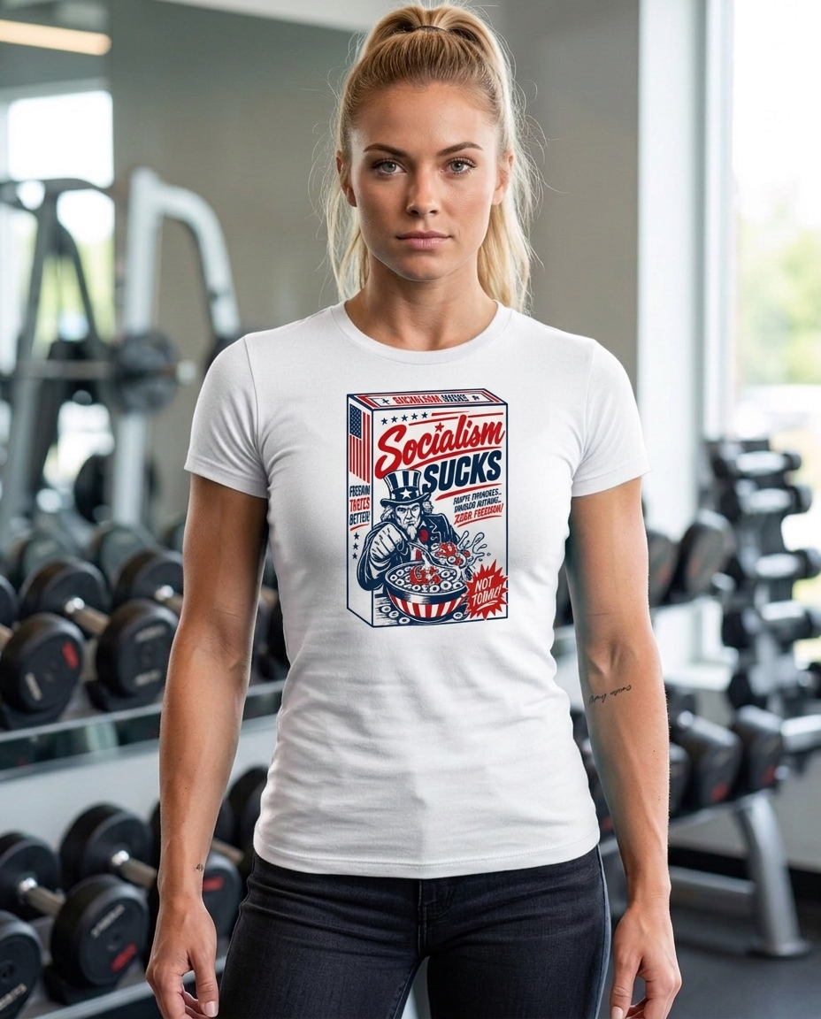 Socialism Sucks – Frosted With Broken Promises T‑shirt