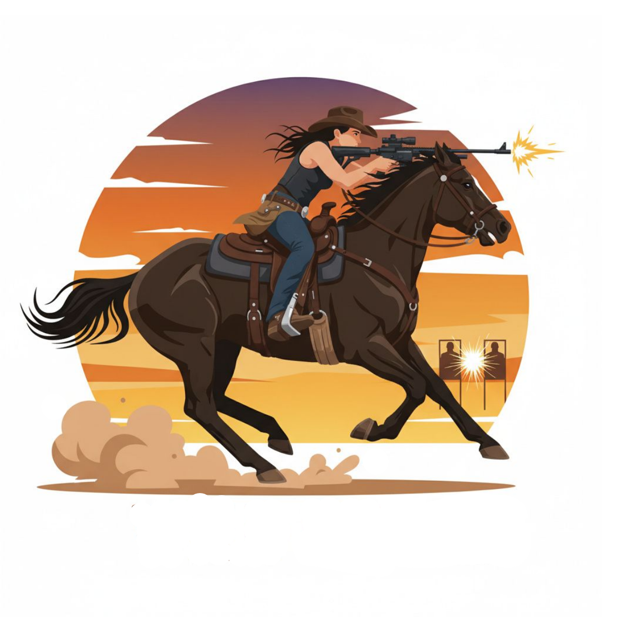 Valor Ranch Mounted Shooting Tee Modern Day