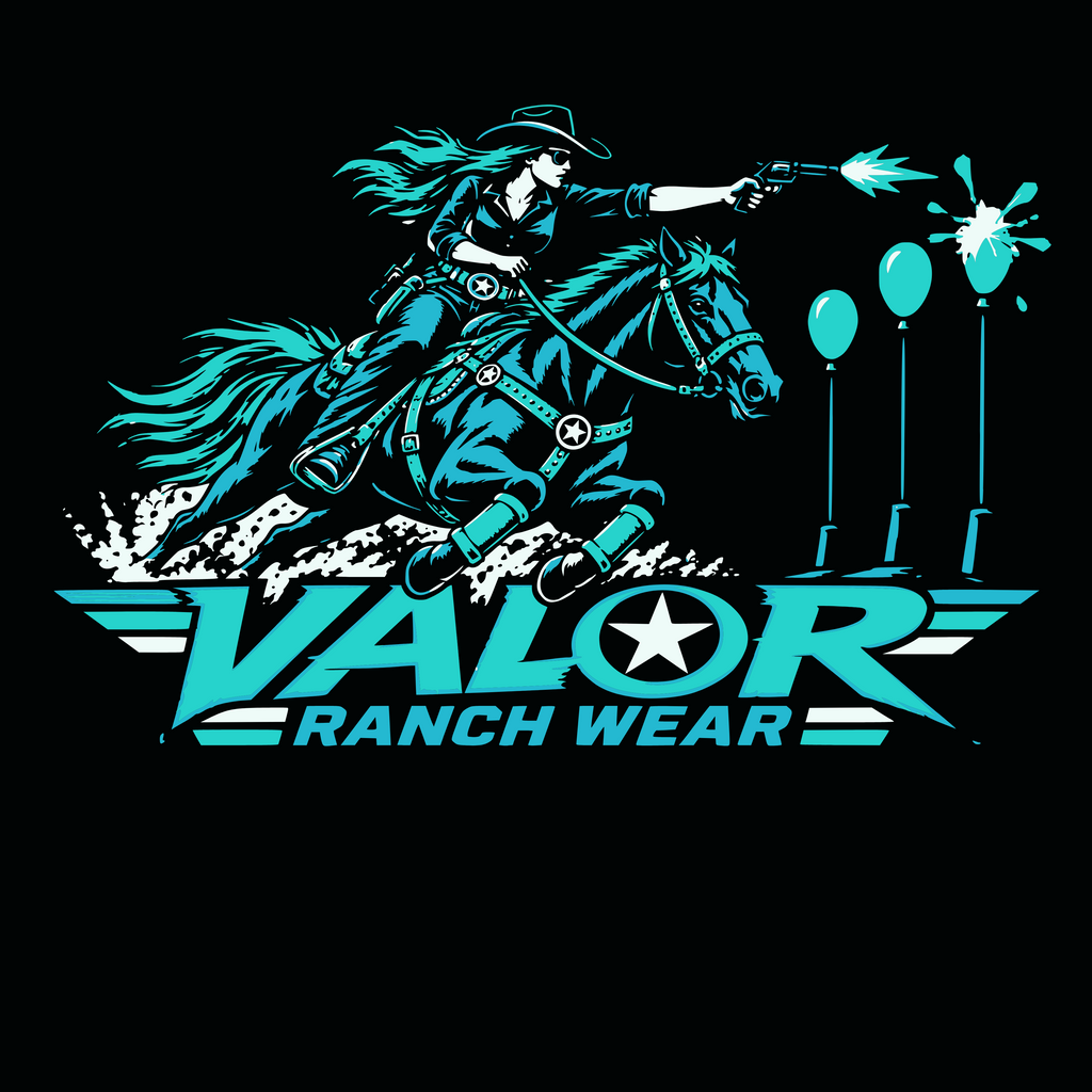 Neon Outlaw – Mounted Shooting 80s Retro T-shirt