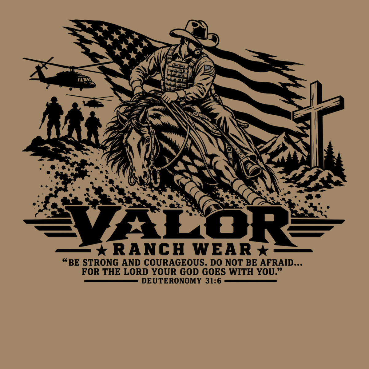 Faith, Freedom & Valor – Reining Horse T-shirt