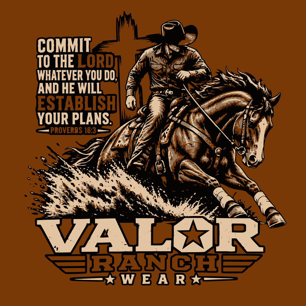Victory Comes From the Lord – Valor Ranch Reining Tee