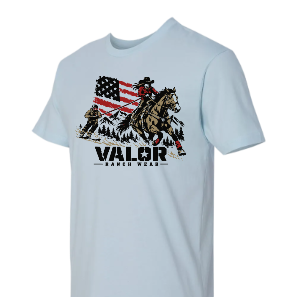 Ride With Valor – Skijoring  T-SHIRT